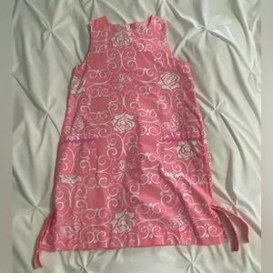 Vintage girl’s Lilly Pulitzer white tag pink floral and butterfly dress size 12